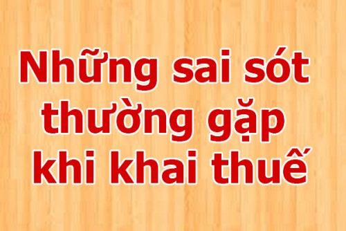 Các sai sót thường gặp khi khai thuế TNCN