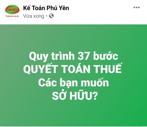 QUY TRÌNH 37 BƯỚC QUYẾT TOÁN THUẾ