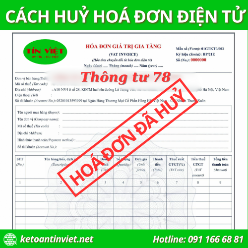 Cách huỷ hoá đơn điện tử theo thông tư mới nhất