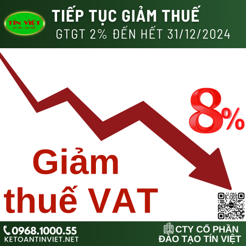 Tiếp tục giảm thuế giá trị gia tăng  2% đến 31/12/2024