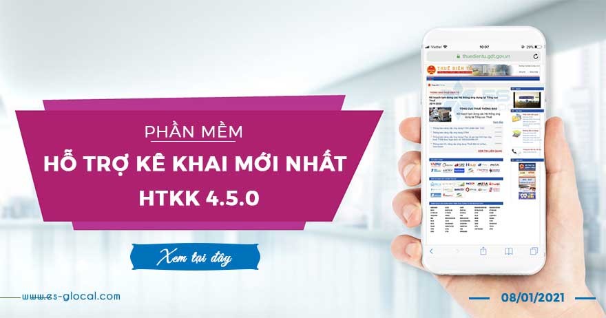 Phần mềm HTKK 4.5.0 mới nhất ngày 08/01/2021