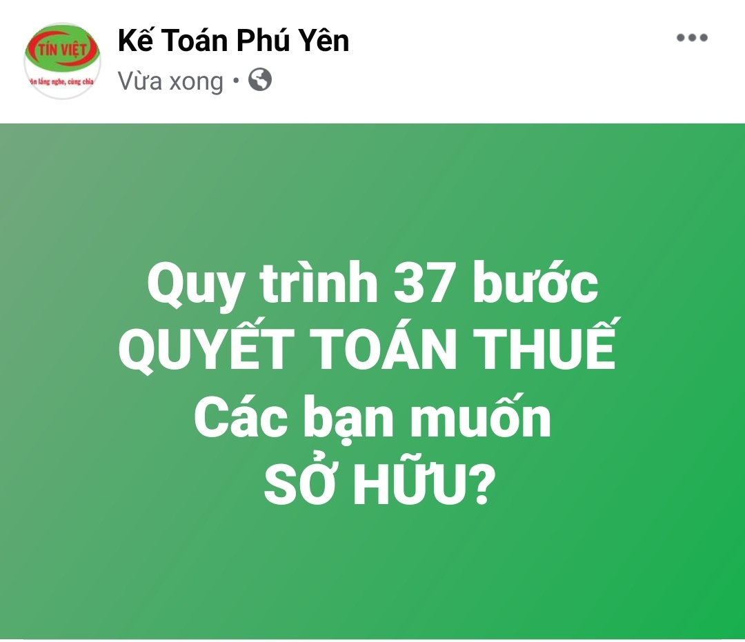 QUY TRÌNH 37 BƯỚC QUYẾT TOÁN THUẾ