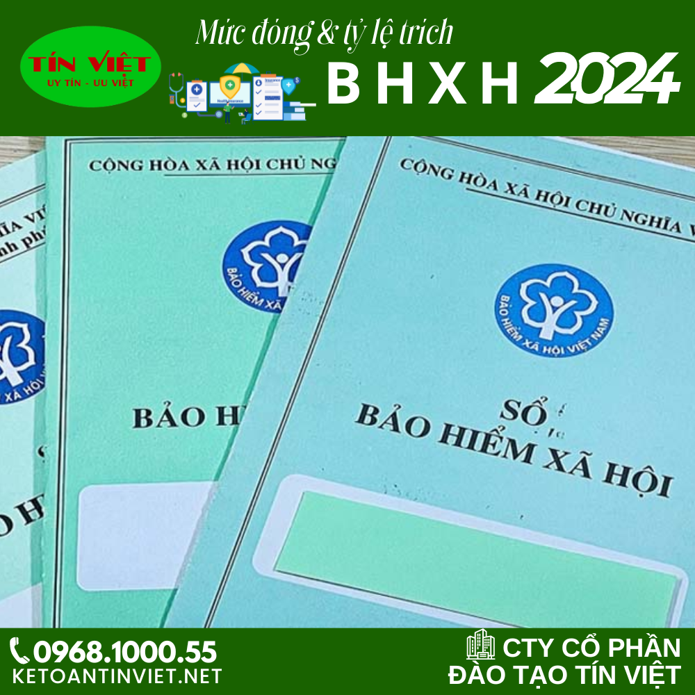 Mức đóng và tỷ lệ trích BHXH năm 2024 là bao nhiêu?