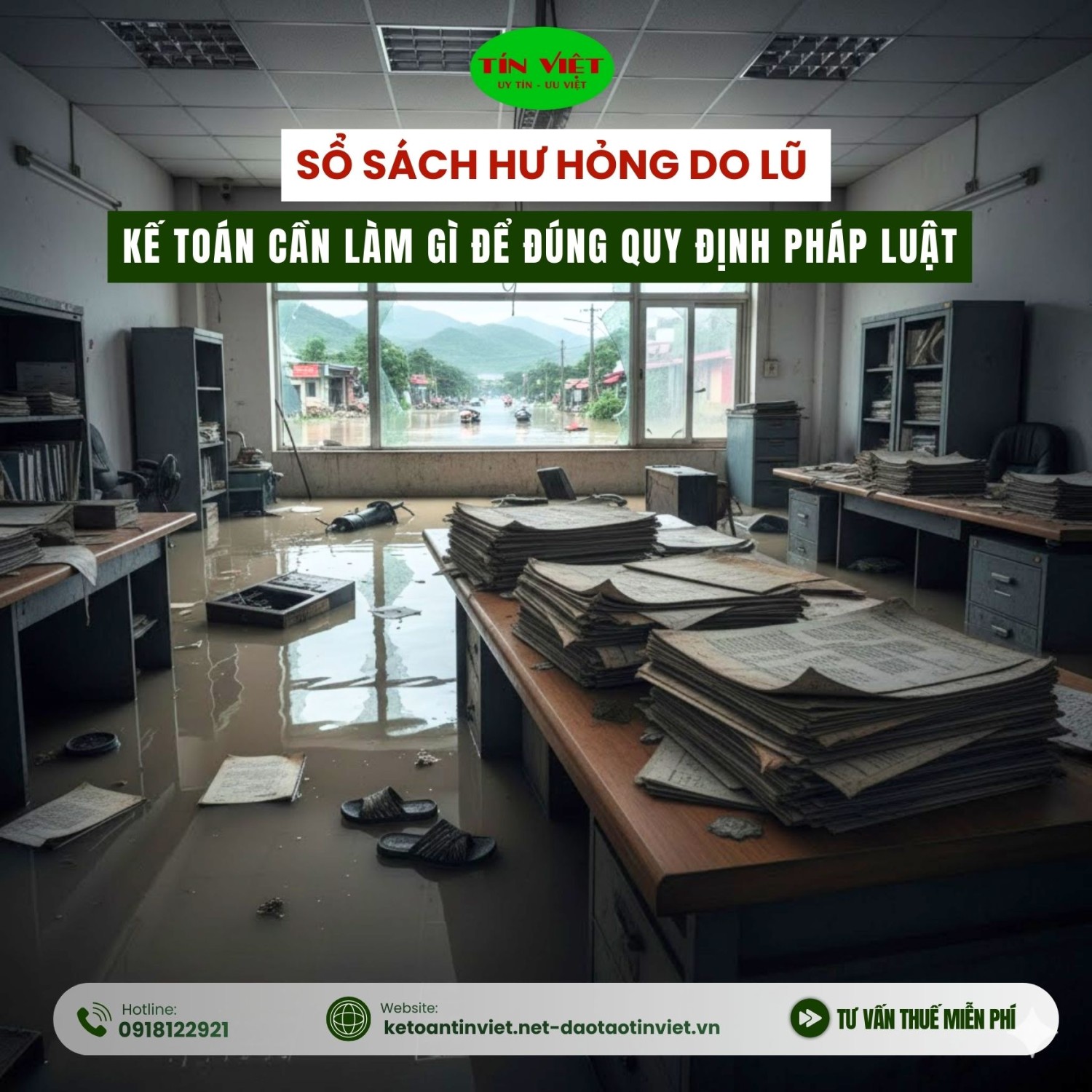 Sổ sách hư hỏng do lũ doanh nghiệp cần làm gì đúng luật?
