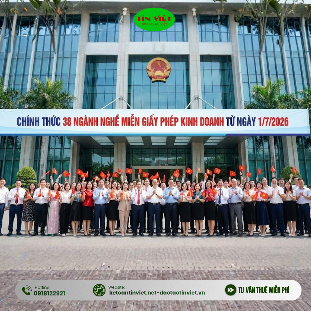 Chính thức 38 ngành nghề miễn giấy phép kinh doanh từ ngày 1/7/2026