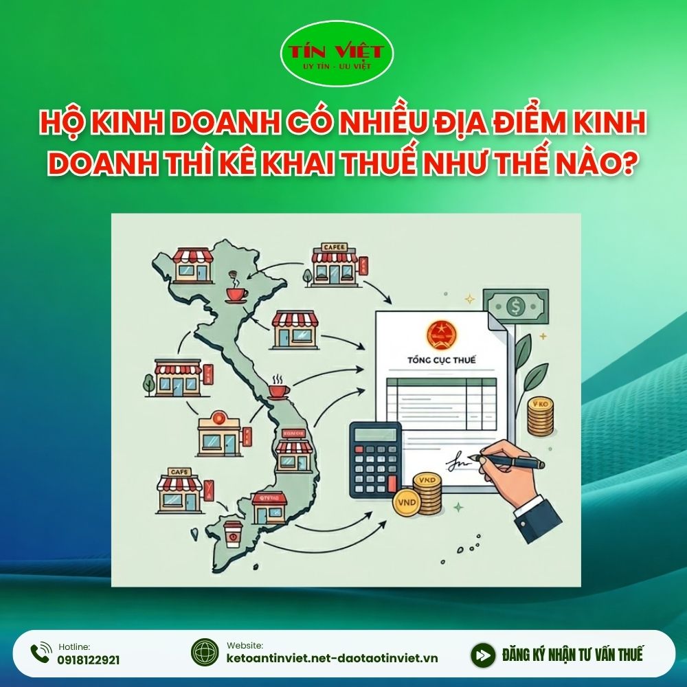 Hộ kinh doanh có nhiều địa điểm kinh doanh thì kê khai thuế như thế nào?